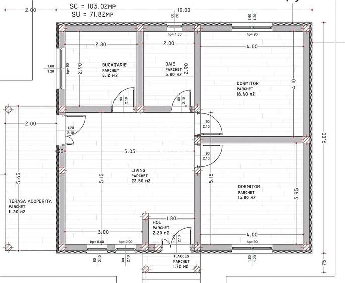 Casă cu 3 camere cu Teren 500 Mp în Bârnova