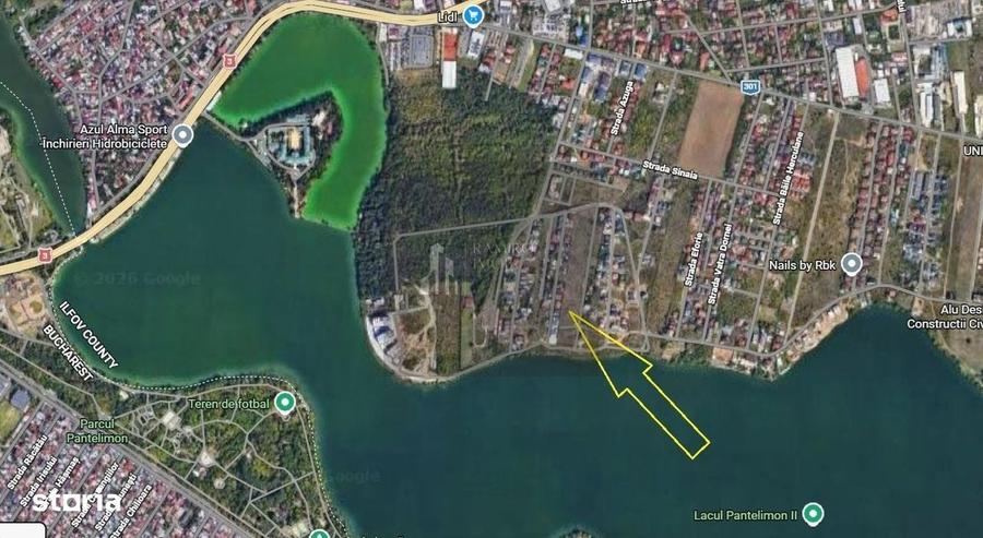 Teren intravilan 392mp deschidere 26.6m Orasul Pantelimon langa lac - 3