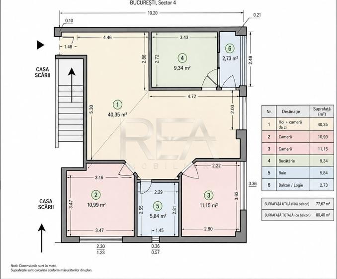 Apartament cu 3 camere semidecomandat, mobilat în Berceni