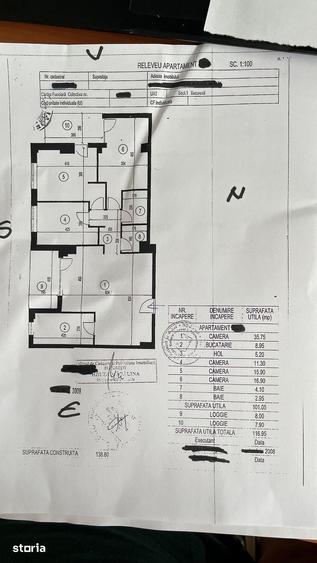 Apartament cu 4 camere în Aviației