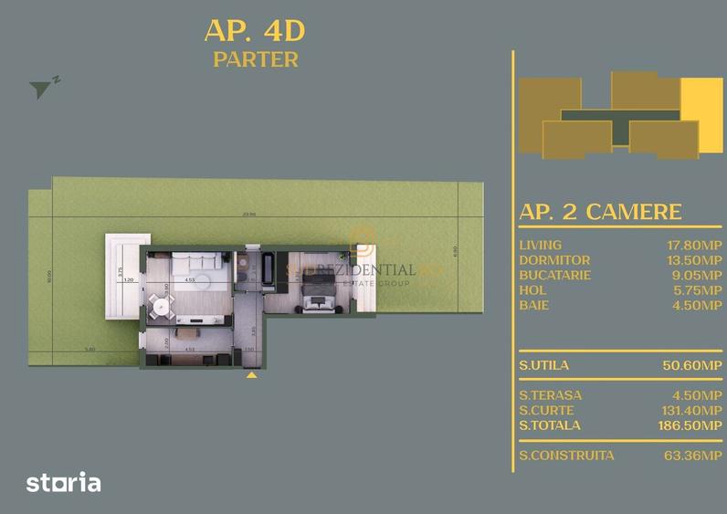 Apartament ideal - 2 camere decomandate, curte proprie 131 mp, Vidra - 9