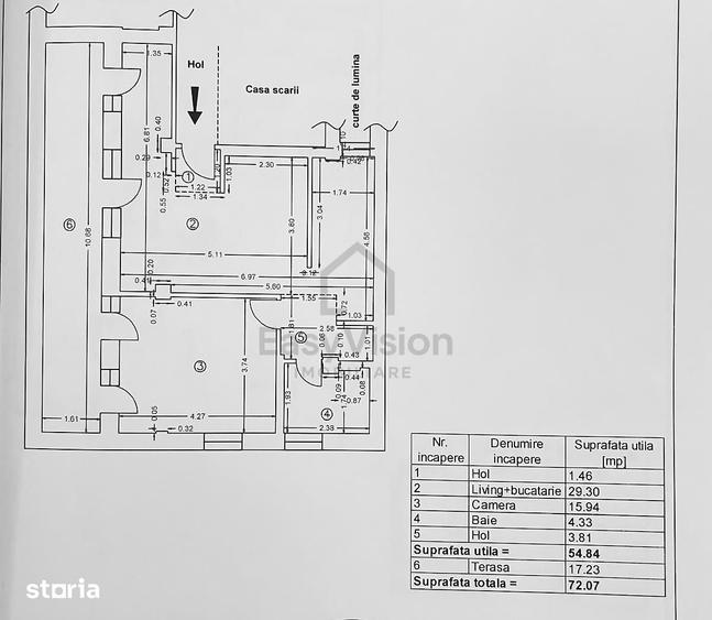 Apartament cu 2 camere în Străulești