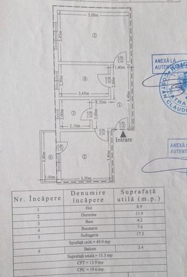 Apartament cu 2 camere decomandat în Mărăței