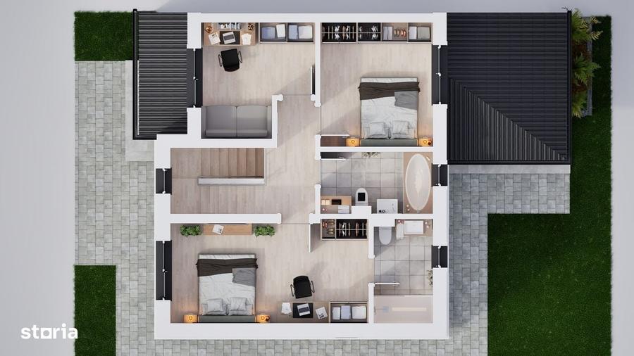 Casa Duplex teren 300 mp - predare 2026 - 4 camere, 3 bai - Sura MicA - 1