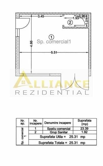 Spațiu comercial, de 25.309999465942 mp, în Central