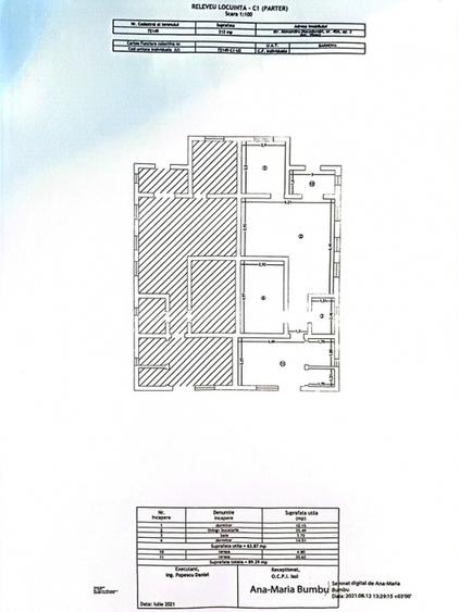 Duplex cu 3 camere cu Canalizare în Bucium