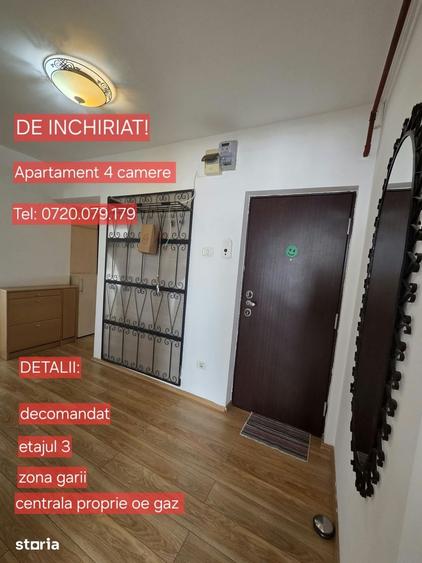 Apartament cu 4 camere decomandat în Central