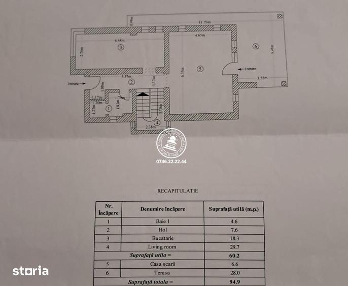 Casă cu 3 camere cu Teren 450 Mp în Podul de Fier