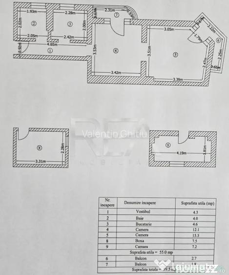 2 camere, Vitan Mall, et. 1, centrala, inst. schimb., 59 mp - Bucuresti (Bucuresti-Ilfov)