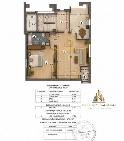 Apartament cu 2 camere decomandat în Domenii