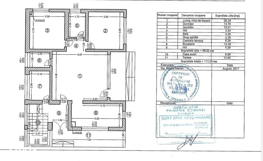 Casă cu 6 camere decomandat cu Teren 400 Mp în Chiajna