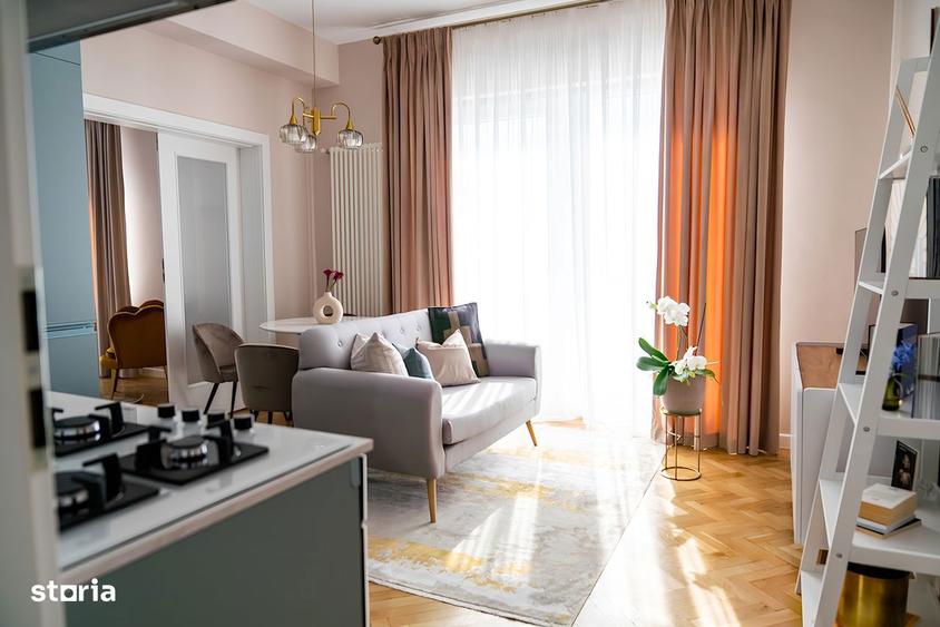 Apartament cu 2 camere semidecomandat, mobilat în Universitate