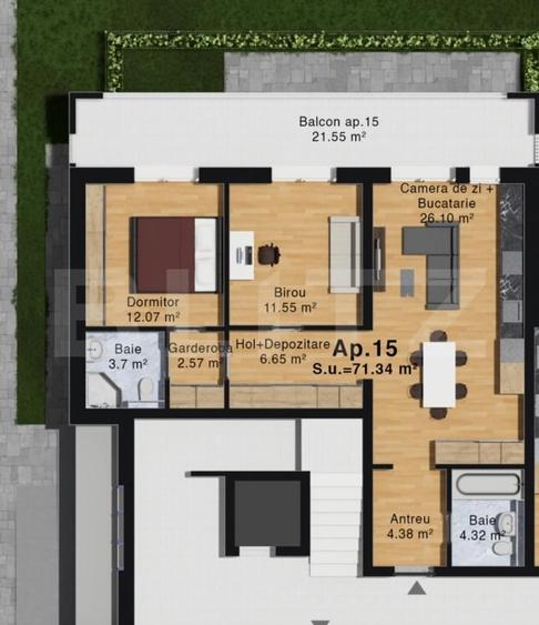 Apartament cu 3 camere decomandat în Vetiș