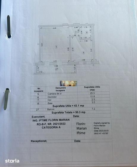 Apartament cu 2 camere în Nord
