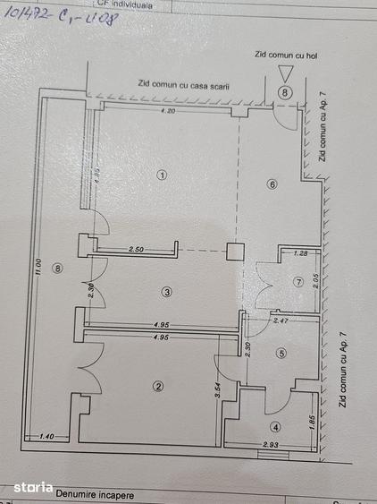 Apartament cu 2 camere decomandat în Gara