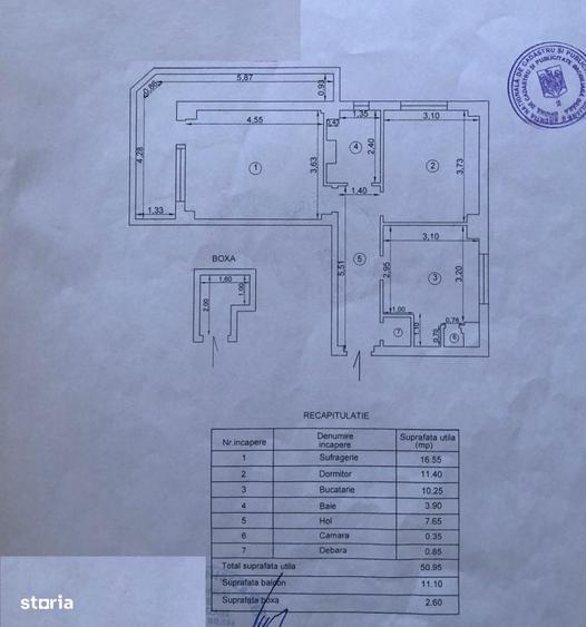 Apartament cu 2 camere în Ultracentral