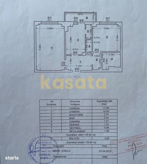 Apartament 2 Camere | 54Mp_1983 | Mihai Bravu_vitan | Renovat Complet - 2