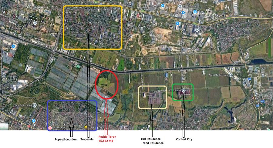 Teren Construcții intravilan de 45552 mp, în Splaiul Unirii