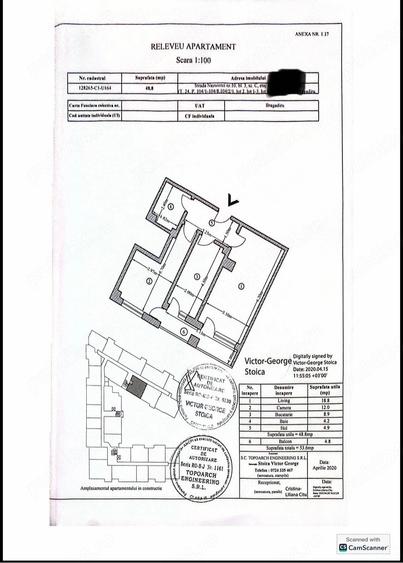 Apartament cu 2 camere decomandat în Central