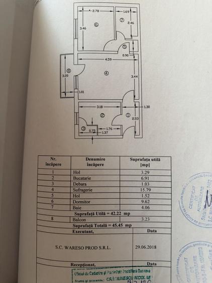 Apartament cu 2 camere semidecomandat în Central