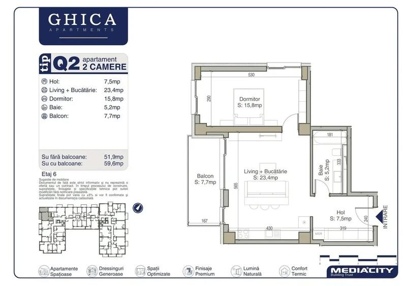 Apartament cu 5 camere în Baicului
