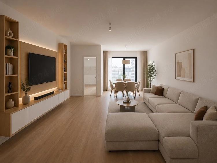 Apartament cu 2 camere semidecomandat în Lujerului