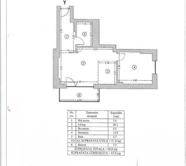 Apartament cu 2 camere, mobilat în Cotroceni