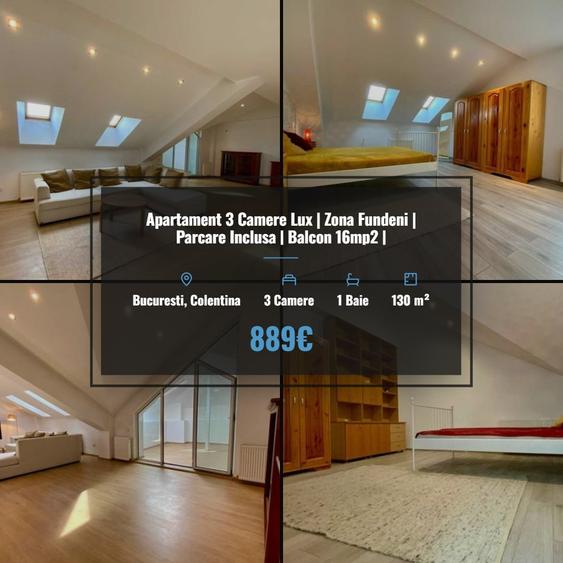Apartament cu 3 camere decomandat, mobilat în Colentina