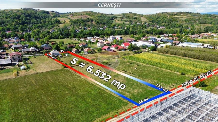 Casă individuală cu 5 camere cu Teren 6532 Mp în Cernești