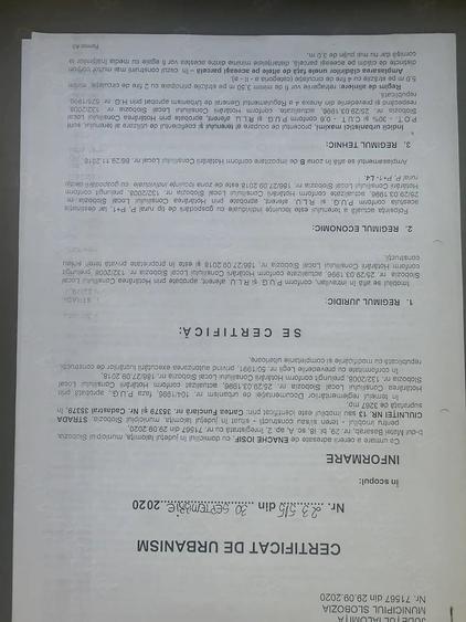 Teren de 3267 mp, în Central