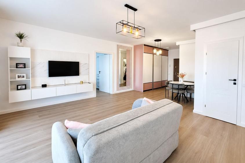 Apartament cu 2 camere semidecomandat, mobilat în Florești
