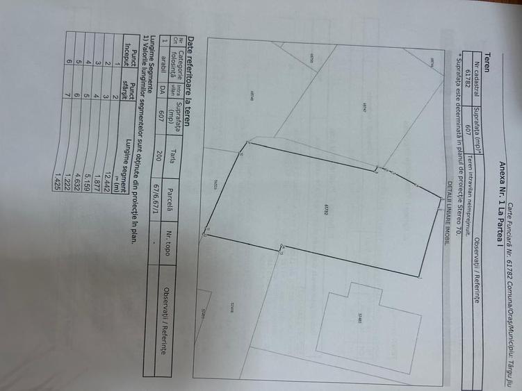 Teren de 607 mp, în Exterior Vest