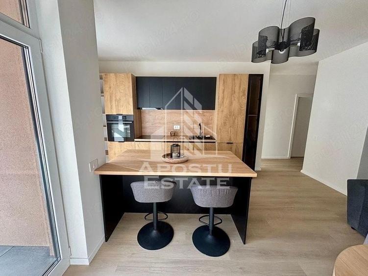 Apartament cu 2 camere semidecomandat, mobilat în Torontalului
