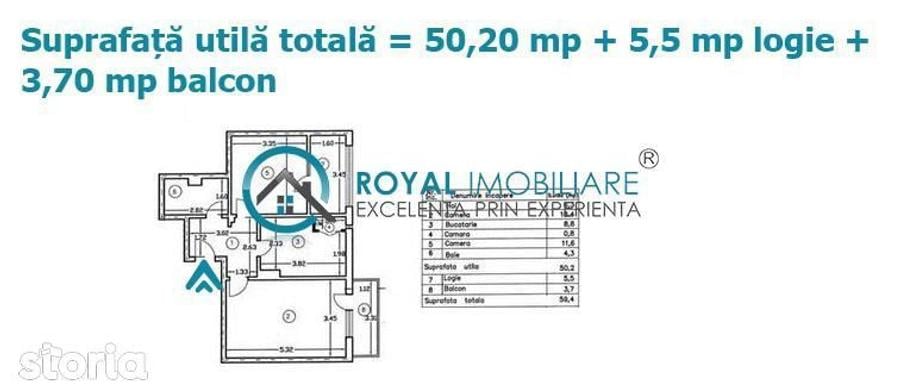 Apartament cu 2 camere decomandat, mobilat în Cantacuzino