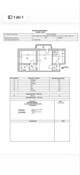 Apartament cu 2 camere semidecomandat în Mărășești