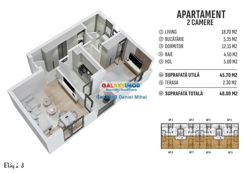Apartament cu 2 camere decomandat în Ghencea