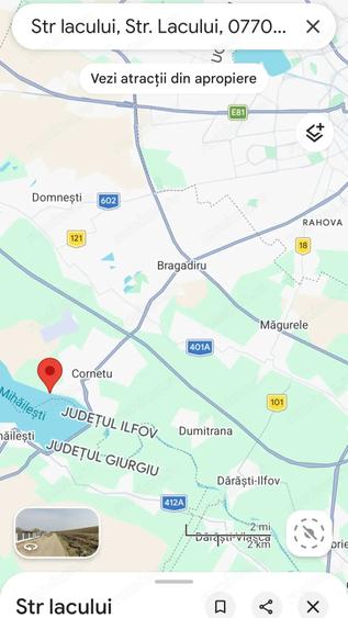 Teren de 2471 mp, în Cornetu