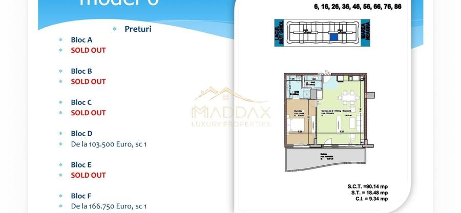 Apartament de vanzare 2 camere + 2 bai I Mamaia Nord I Malul Marii Negre - 24