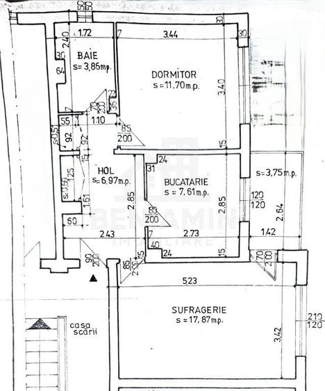 Apartament cu 2 camere semidecomandat în Rovine