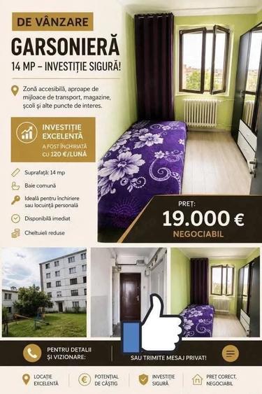 Garsonieră nedecomandată în Take Ionescu