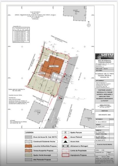 Teren Construcții intravilan de 500 mp, în Florești