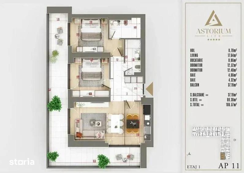 Apartament 3 camere- Theodor Pallady- 1 Decembrie 1918 - 1