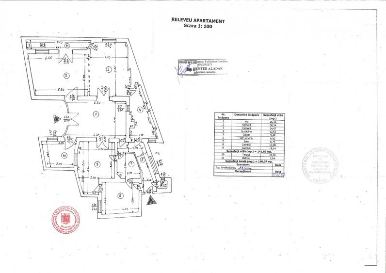 Apartament cu 4 camere semidecomandat în Romană