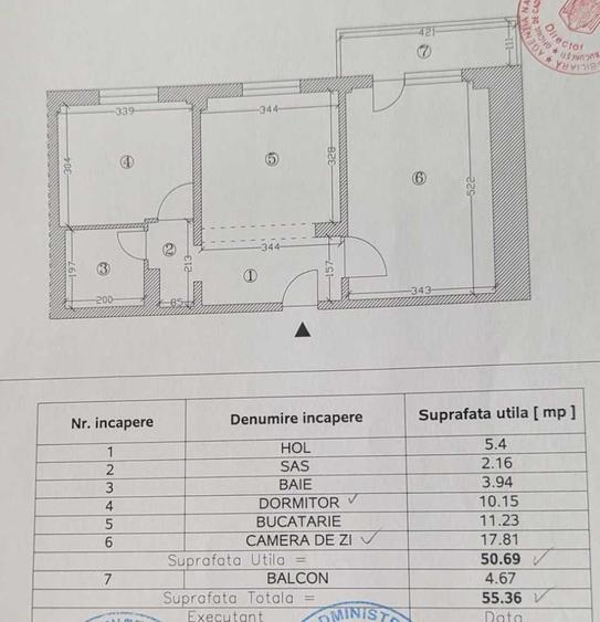 Apartament cu 2 camere decomandat în Militari