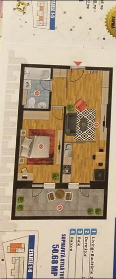Apartament cu 2 camere semidecomandat în Vitan
