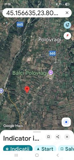 Teren de 5200 mp, în Polovragi