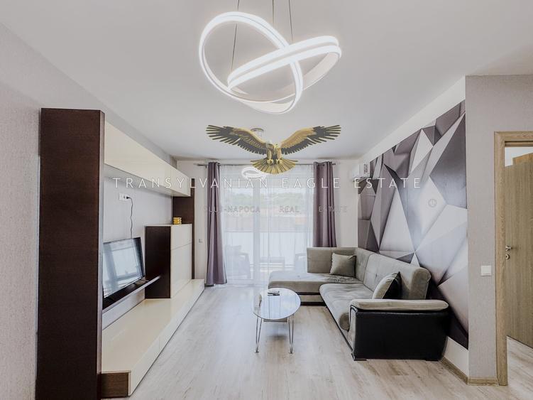 Apartament cu 2 camere semidecomandat, mobilat în Central