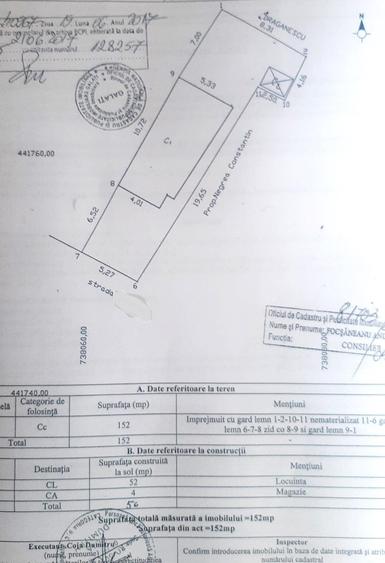 Casă individuală cu 2 camere cu Canalizare în Piața Centrală