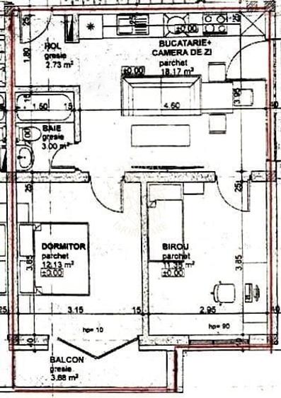 Apartament Nou 3 camere-balcon-etaj 1-Zona Calea Moldovei - 1