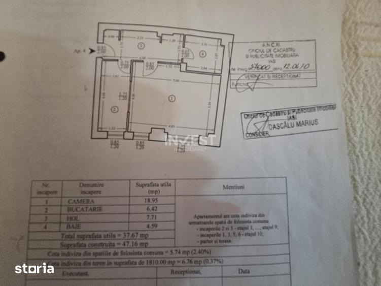 Garsonieră decomandată în Alexandru cel Bun